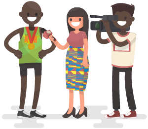 AIM winner being interviewed