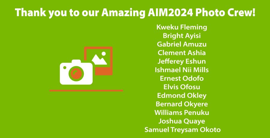 Thank you to our amazing AIM2024Photo Crew!